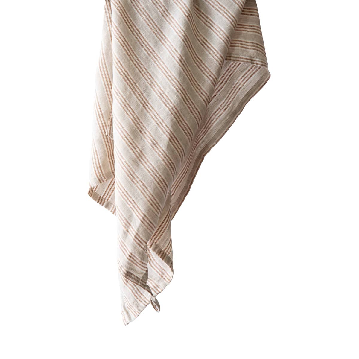 Keittiöpyyhe pellavaa 50x70 cm, hazelnut stripe
