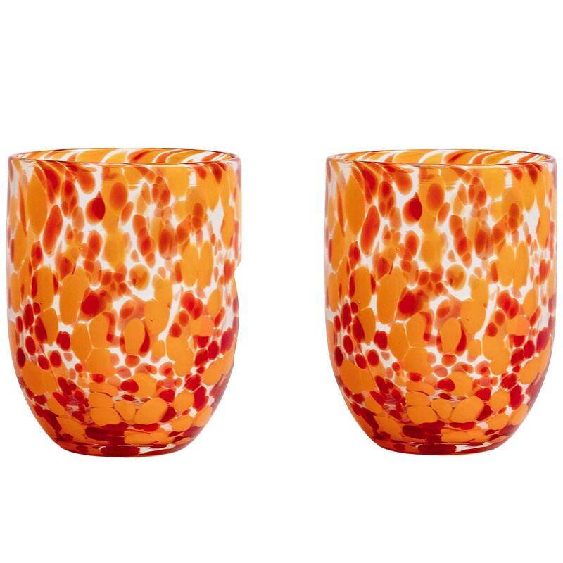 Messy drikkeglass 30 cl 2-pakning, rød