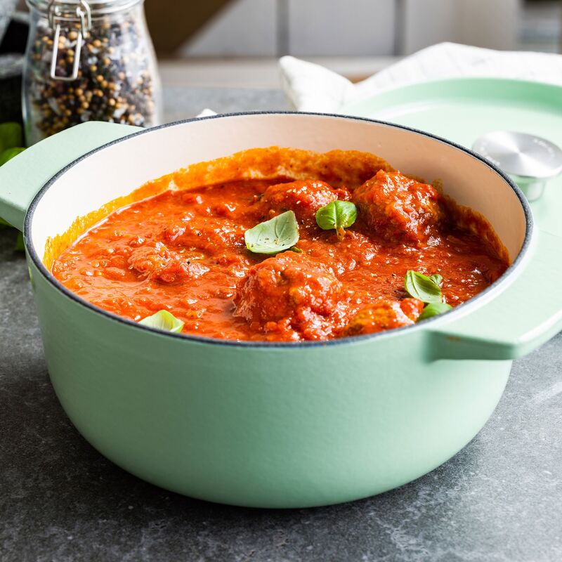 Støbejernsgryde 22 cm/3,3 liter, pistachio