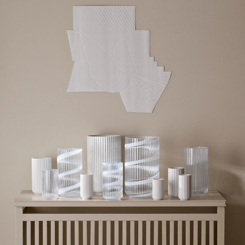 Swirl vase 25 cm, hvid