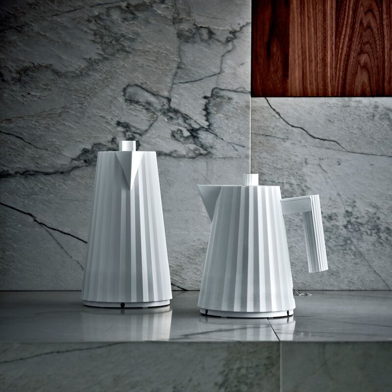 MDL06 Plissé vattenkokare 1 liter, vit