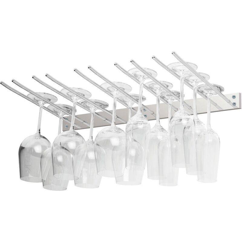Glasophæng til væg 20 glas sølv