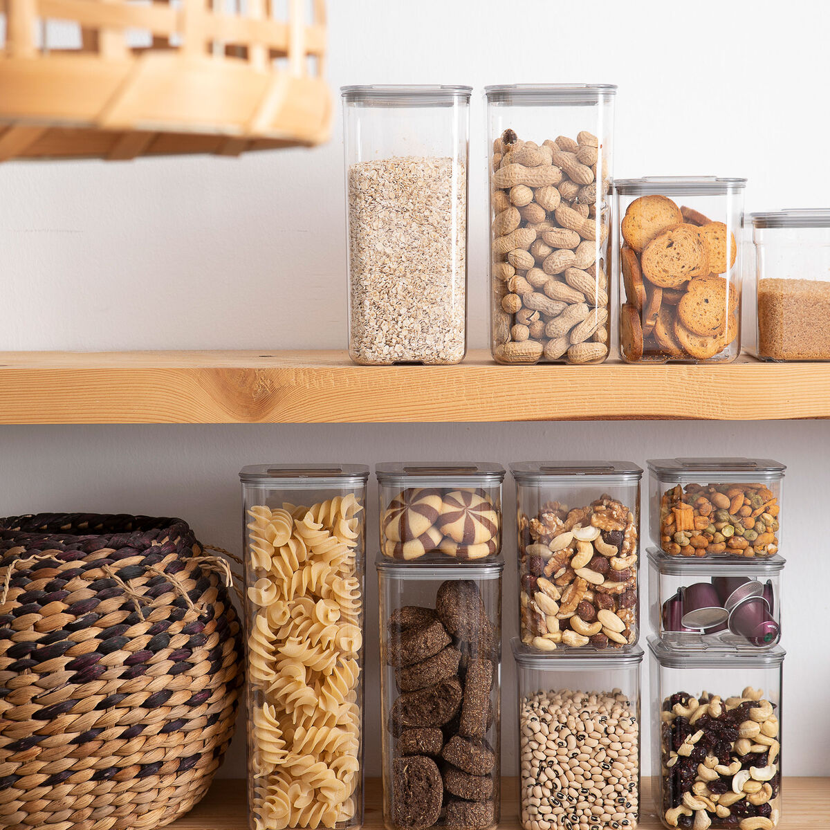 Kvadratiska Förvaringsburkar 5 pack