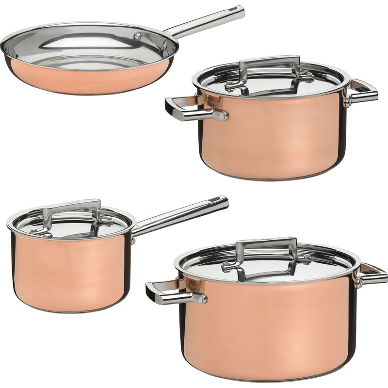 Kobber Grydesæt 4 dele