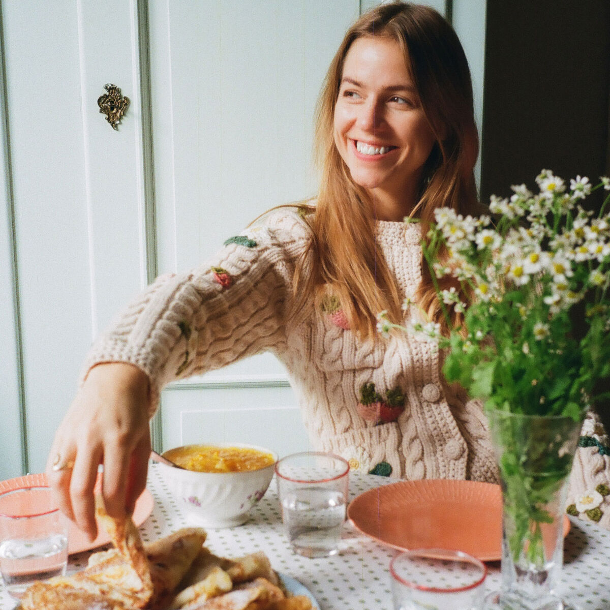 Confetti desserttallerken 21 cm, apricot