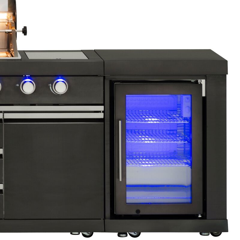 Gasolgrill Black Diamond 6+2 sommarkök, med kylskåp och vattenkran