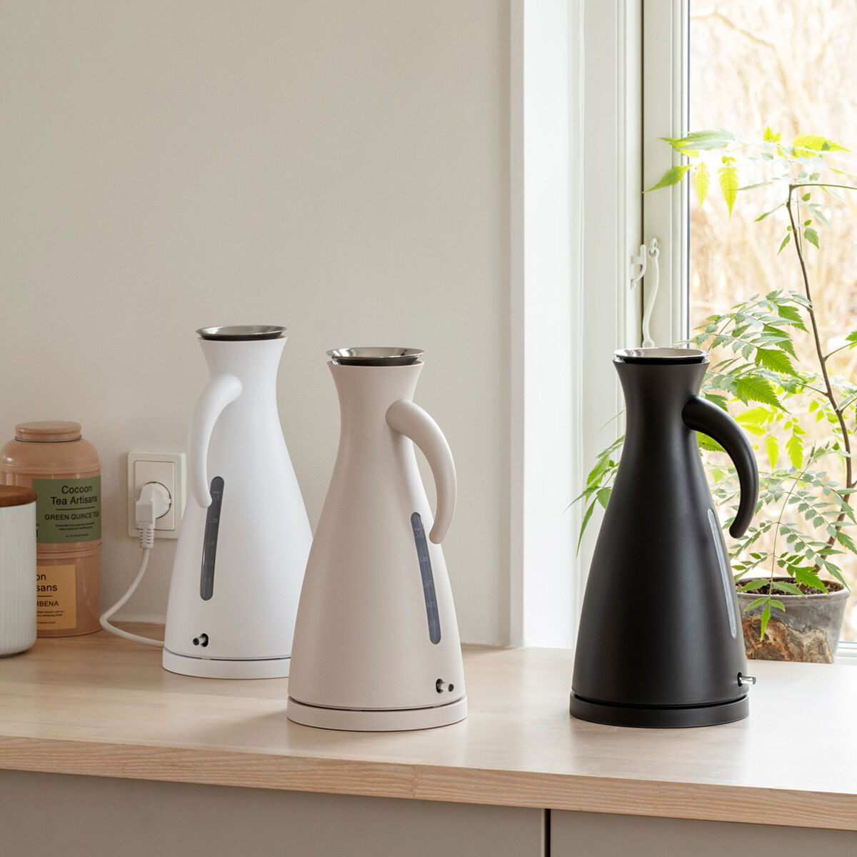 Vattenkokare 1,5 liter, mattsand