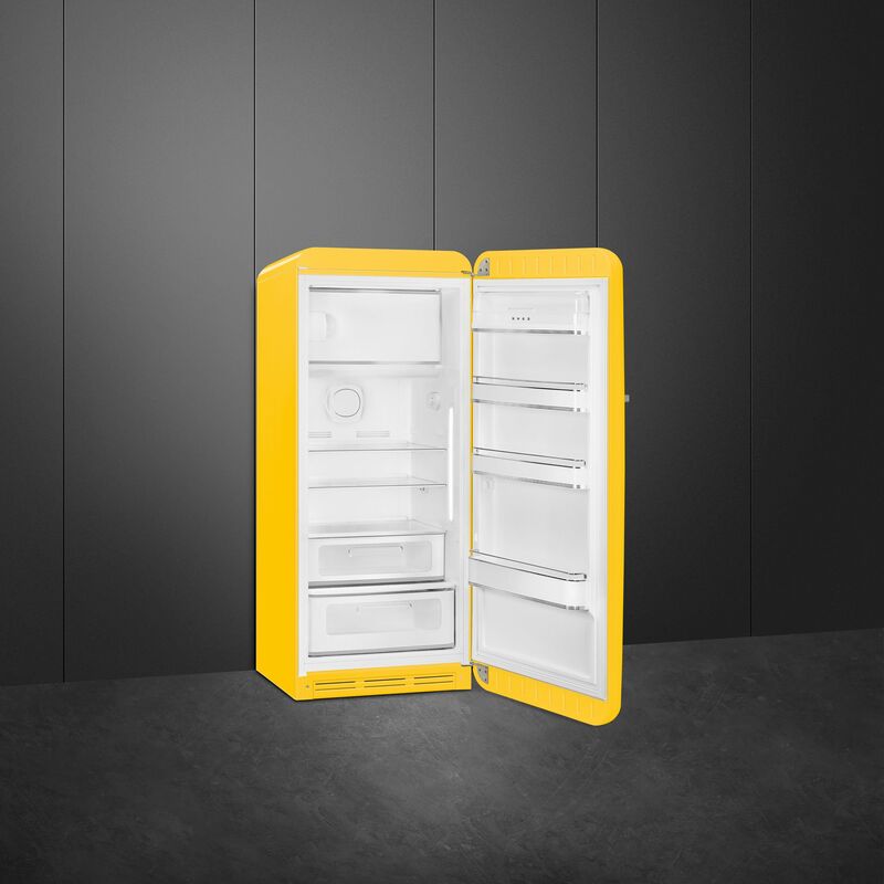 Smeg FAB28RYW6 Jääkaappi Pakastinlokero 153 cm, Saranointi oikealla, Keltainen