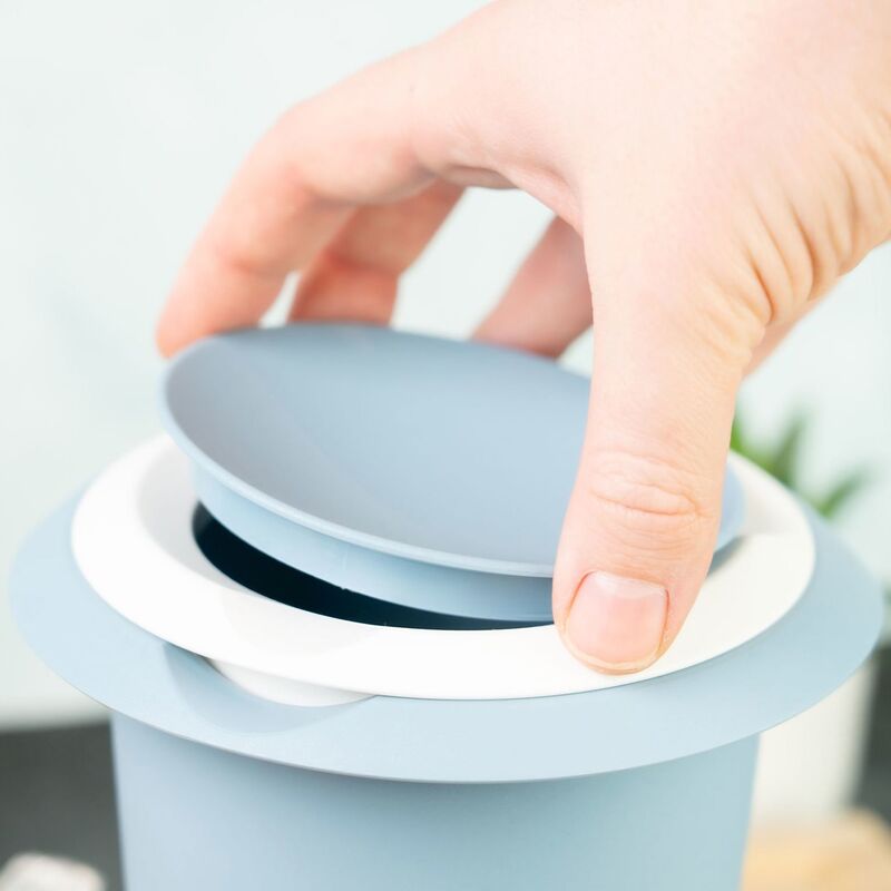 Blandskål 1 liter, vit/blå