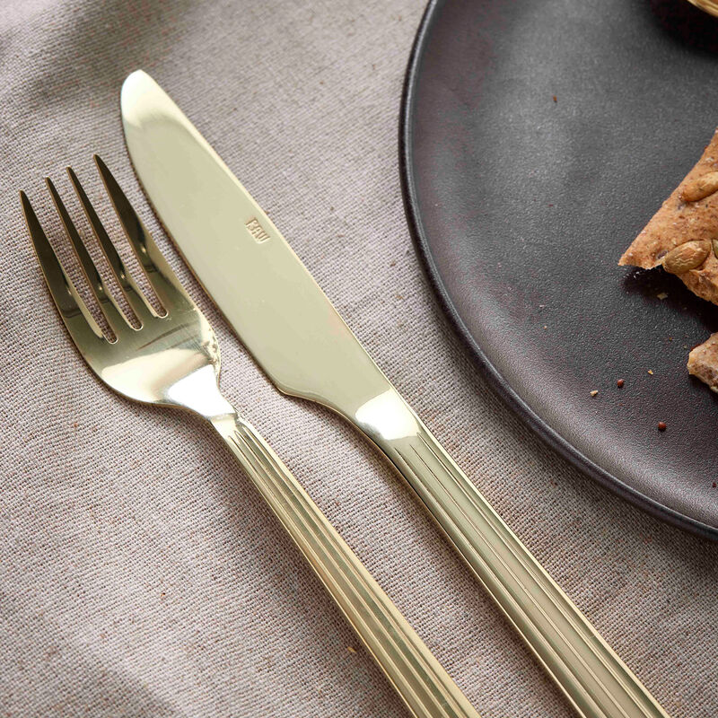 Raw ruokailuvälinesarja 60 osaa, samppanja-kulta