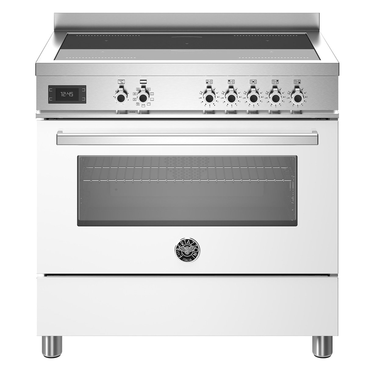 PRO95I1EBIT Professional induktionsspis med singelugn, 90 cm, vit