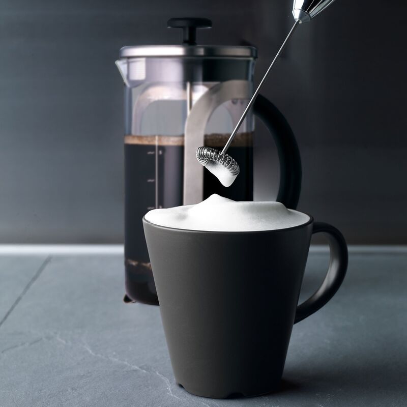 Mjölkskummare med hållare, svart
