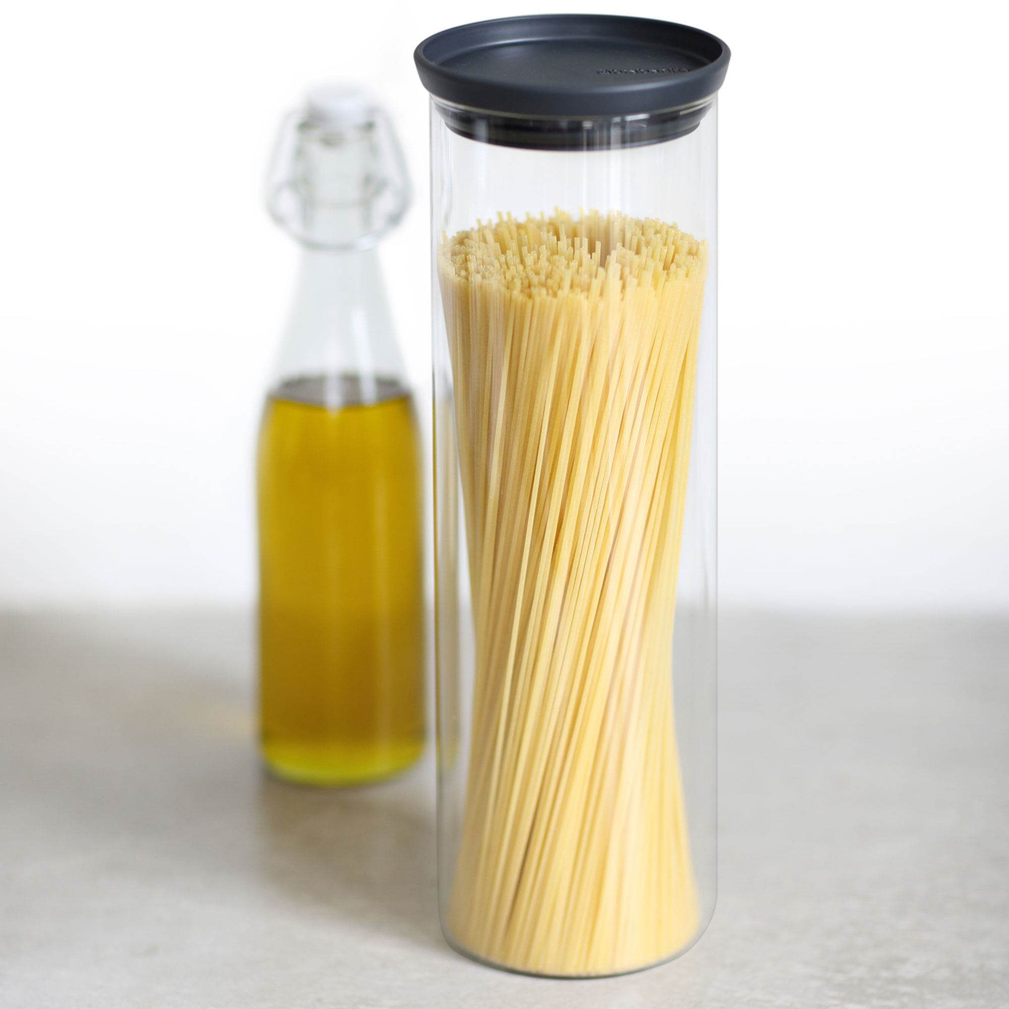 Stapelbar glasburk 1,9 liter, transparent