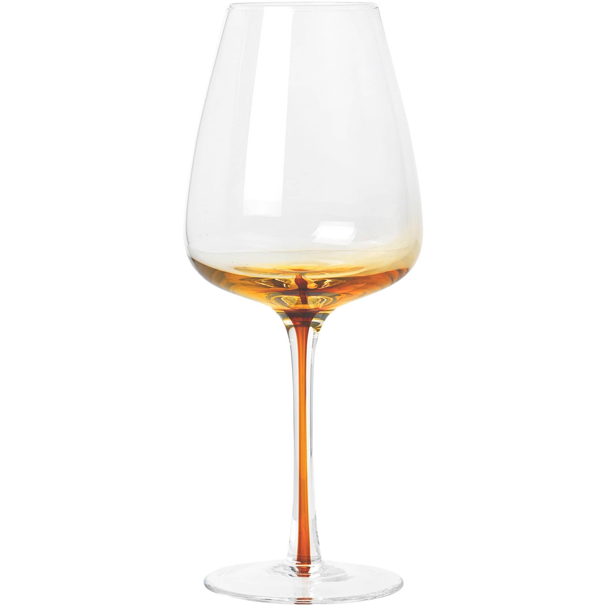 "Amber"' Munnblåst hvitvinsglass'