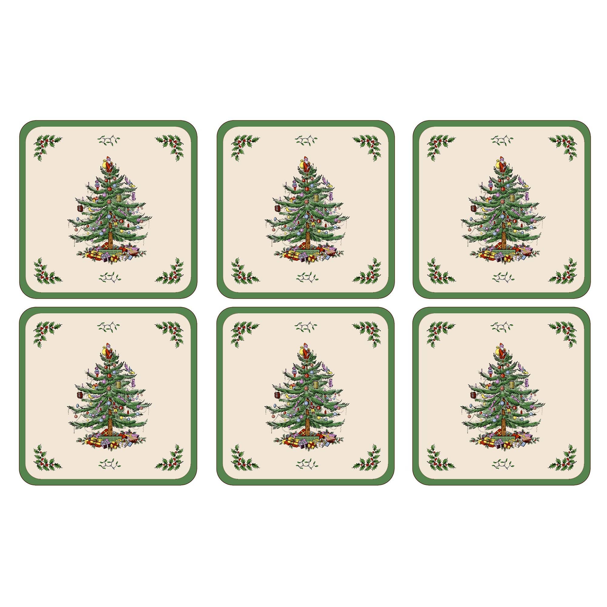 Produktfoto för Spode Christmas Tree glasunderlägg 6-pack