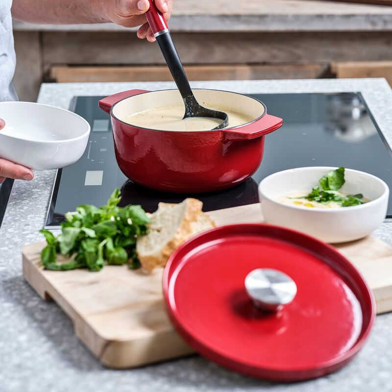 Støbejernsgryde 22 cm/3,3 liter, empire red