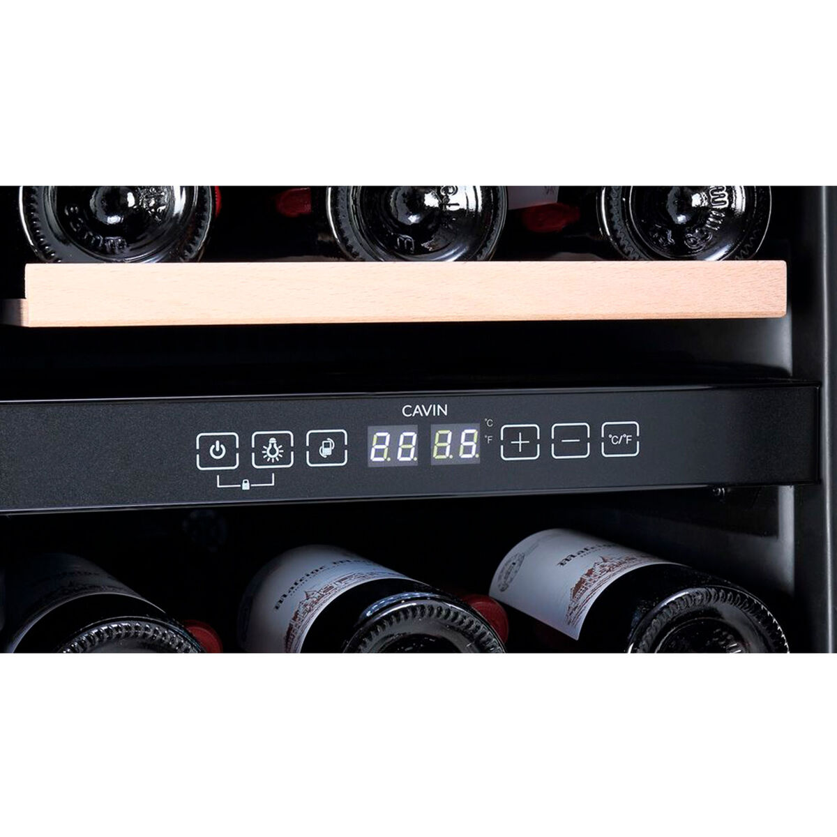 Arctic Collection 40D innbyggbart vinskap 28 flasker, svart