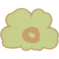 Unikko bordstablett 45 cm, kork/pärongrönt