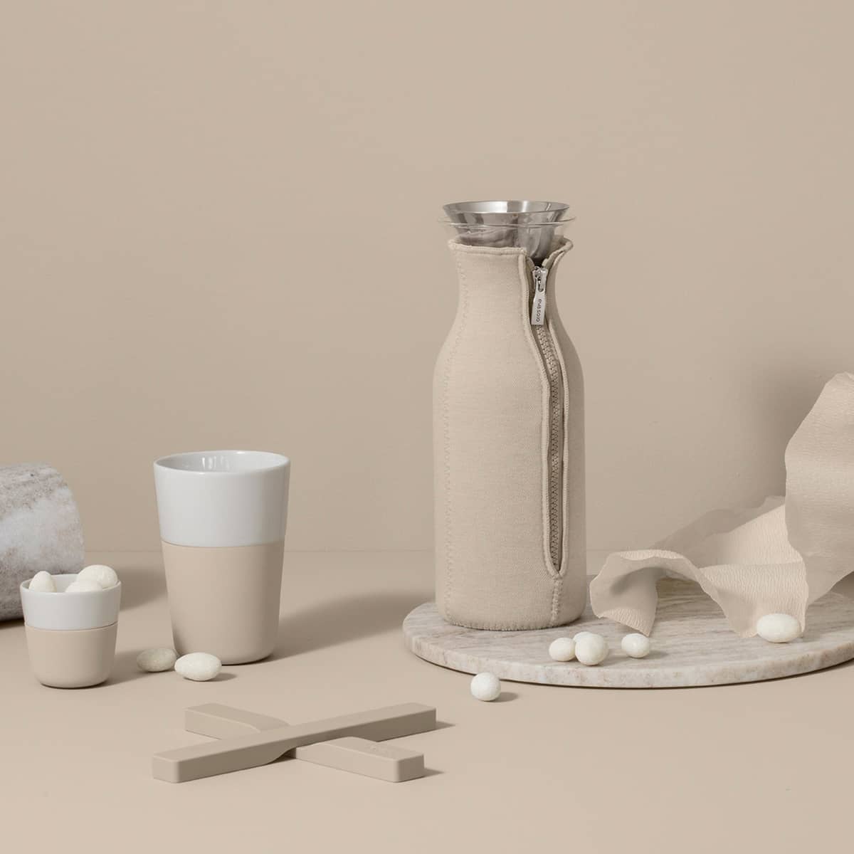 Cafe Latte-muki 2 kpl, pearl beige
