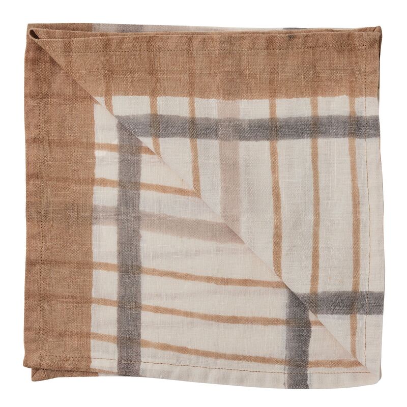 Ella lautasliina, hazelnut checkered