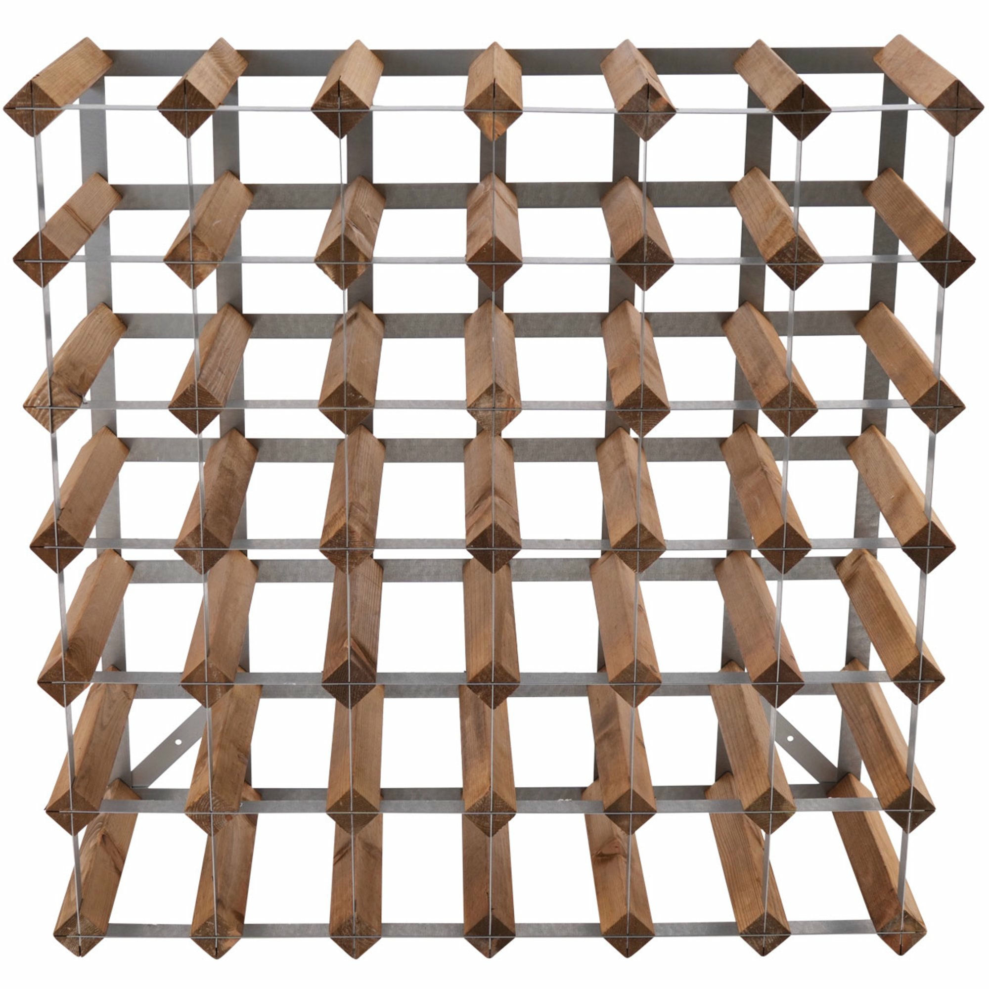 Alternativ bild 1 för Traditional Wine Racks Vinställ Påbyggnadsbart 42 Flaskor Light oak