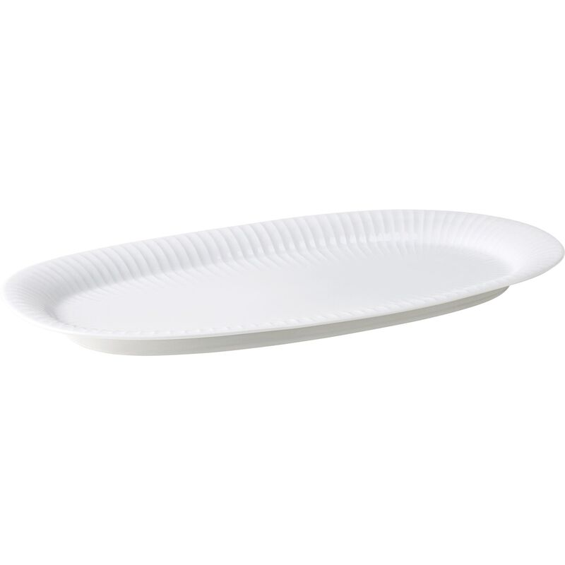 Hammershøi ovalt serveringsfat, hvitt, 40 x 22.5 cm