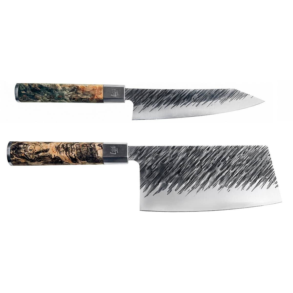 Ame knivsæt (kinesisk kokkekniv + bunkakniv)
