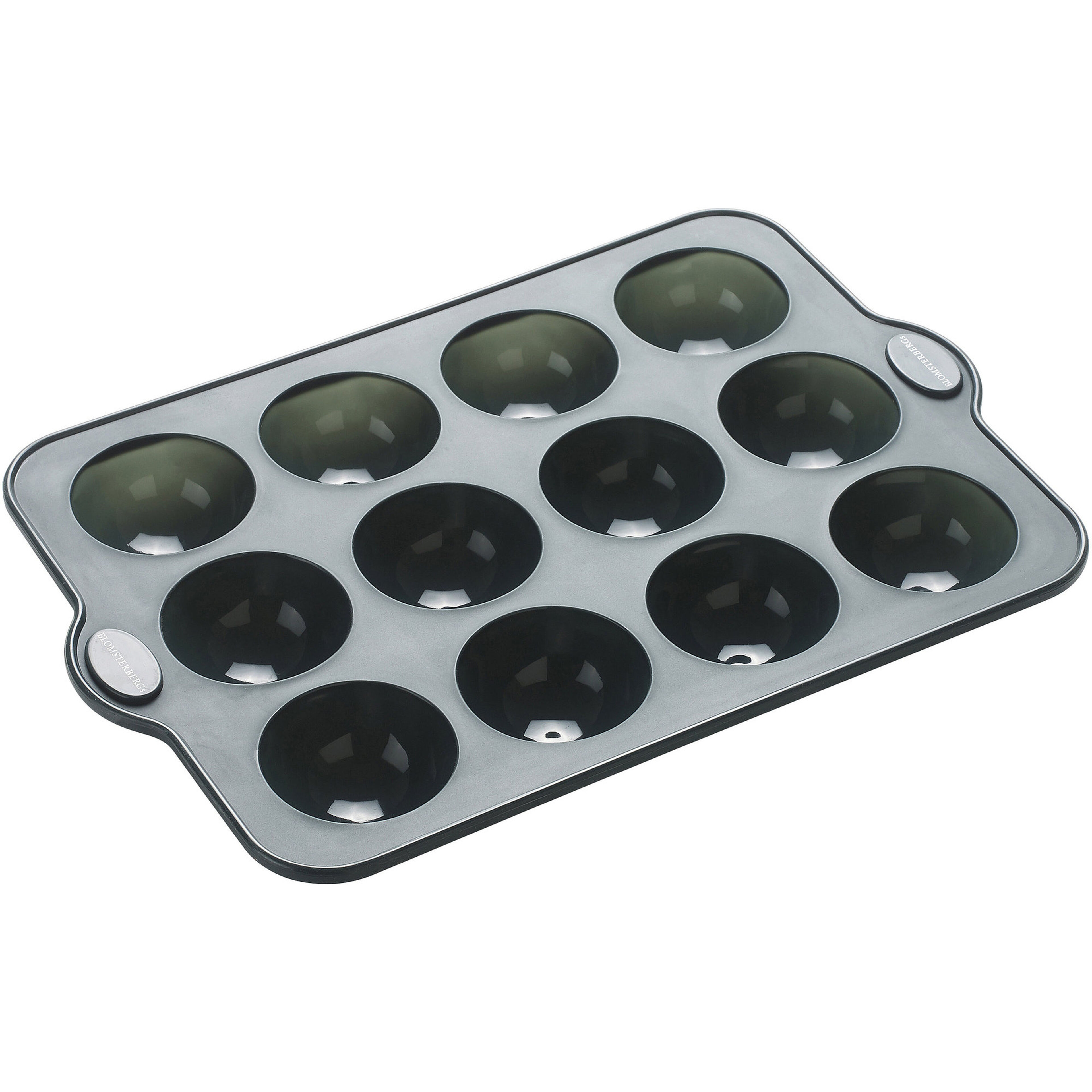 Chokladform 12 Hål Silikon Grå