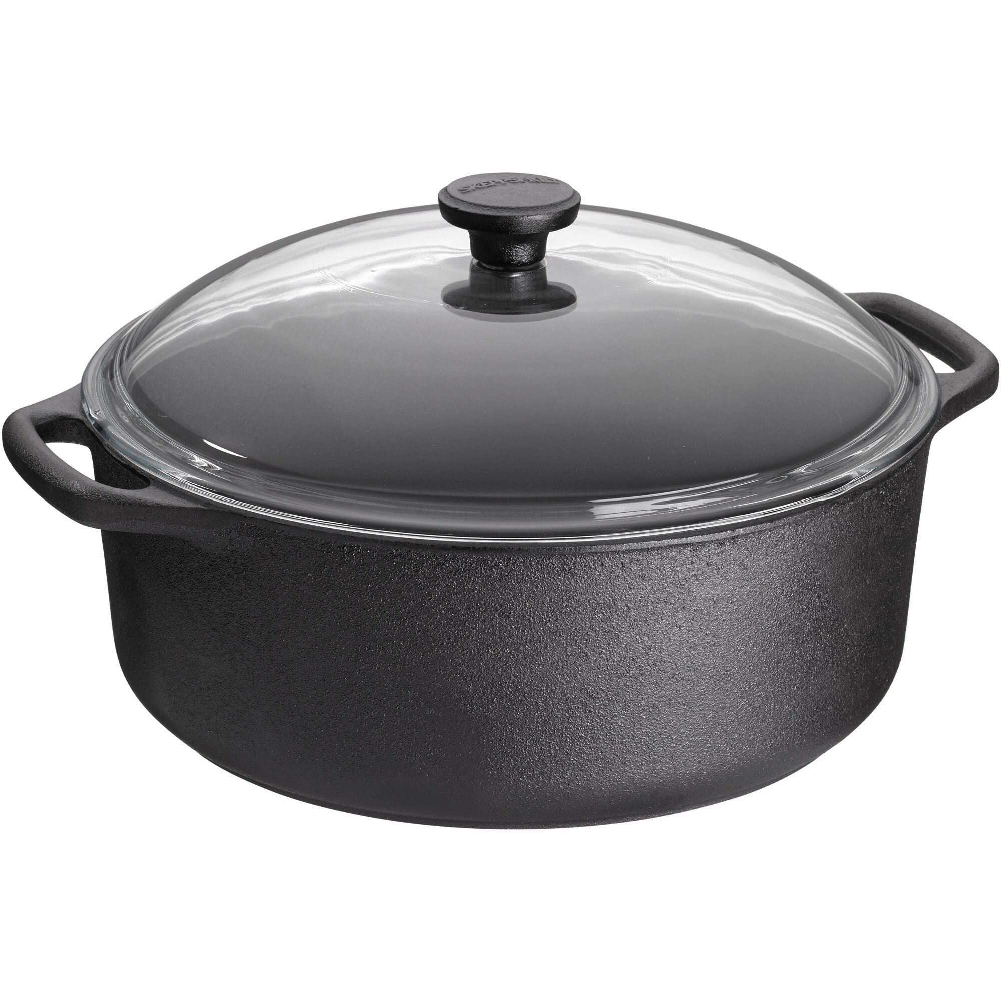 Rund Gryta 5,5 Liter Gjutjärn Glaslock