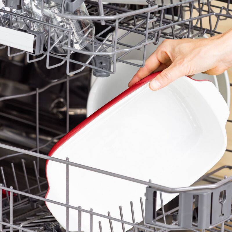 Ugnsform med lock 26x15,5x6,5 cm, röd