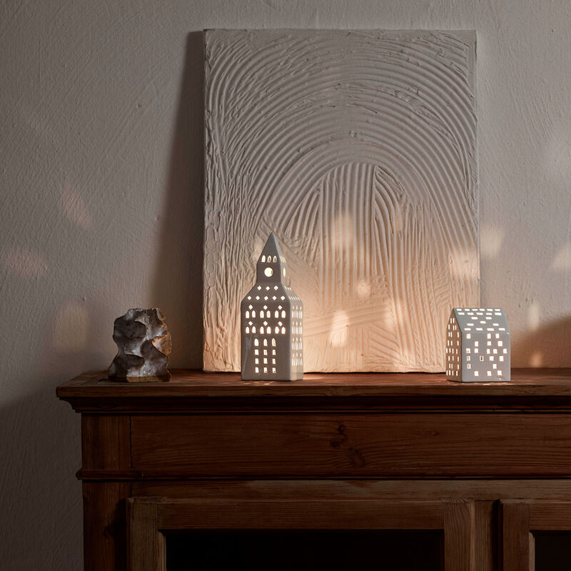 Urbania Church Tower kynttilälyhty 20 cm, valkoinen