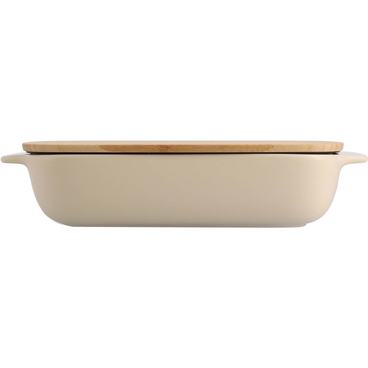 Ovnform med låg 40 x 25 x 8,8 cm, creme