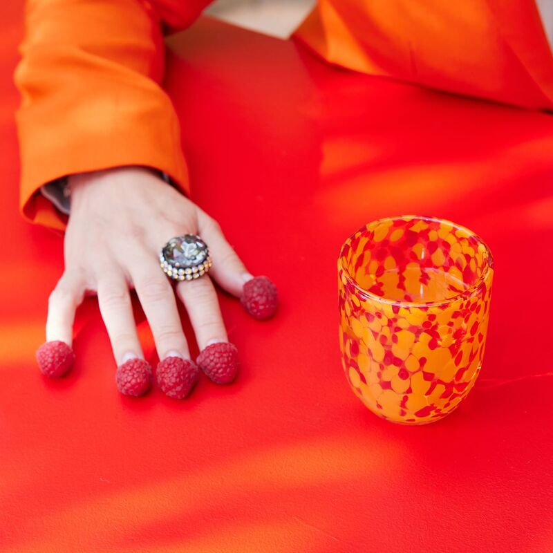 Messy drikkeglass 30 cl 2-pakning, rød