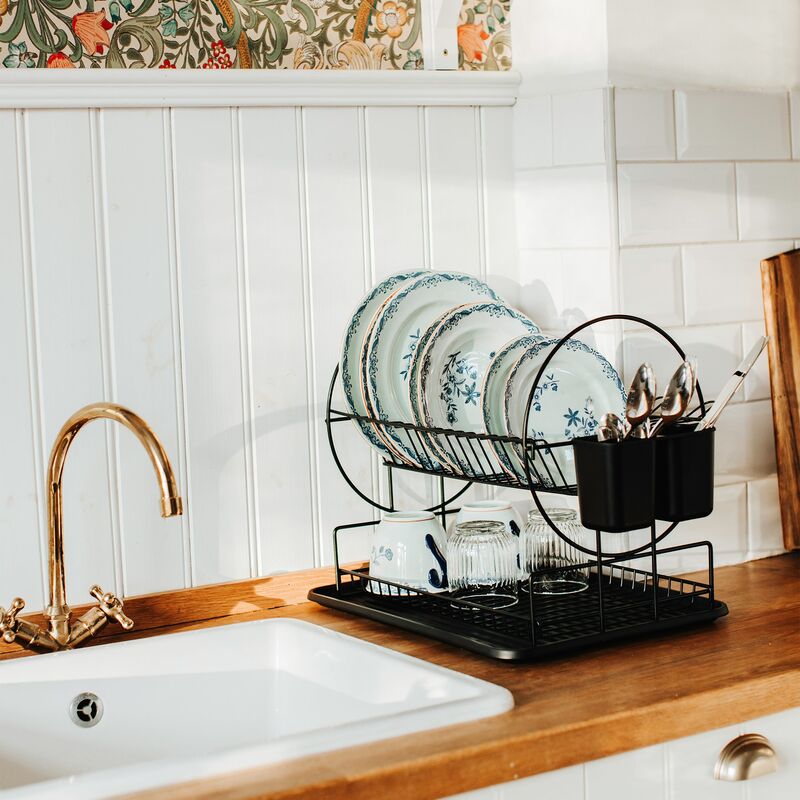 Disa diskställ 2 plan + bestickhållare