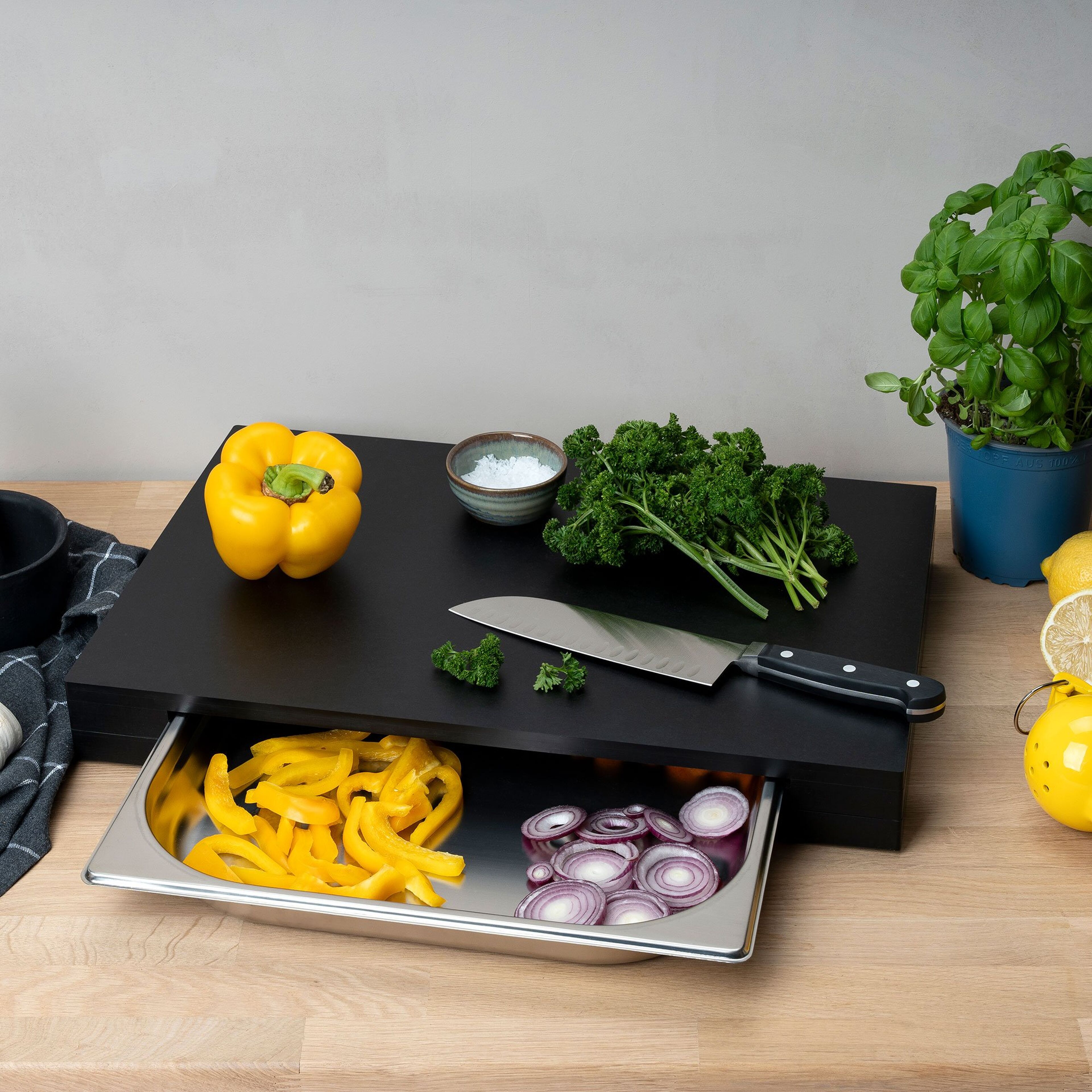 Skærebræt med skuffe 48x32,5 cm, Duracore