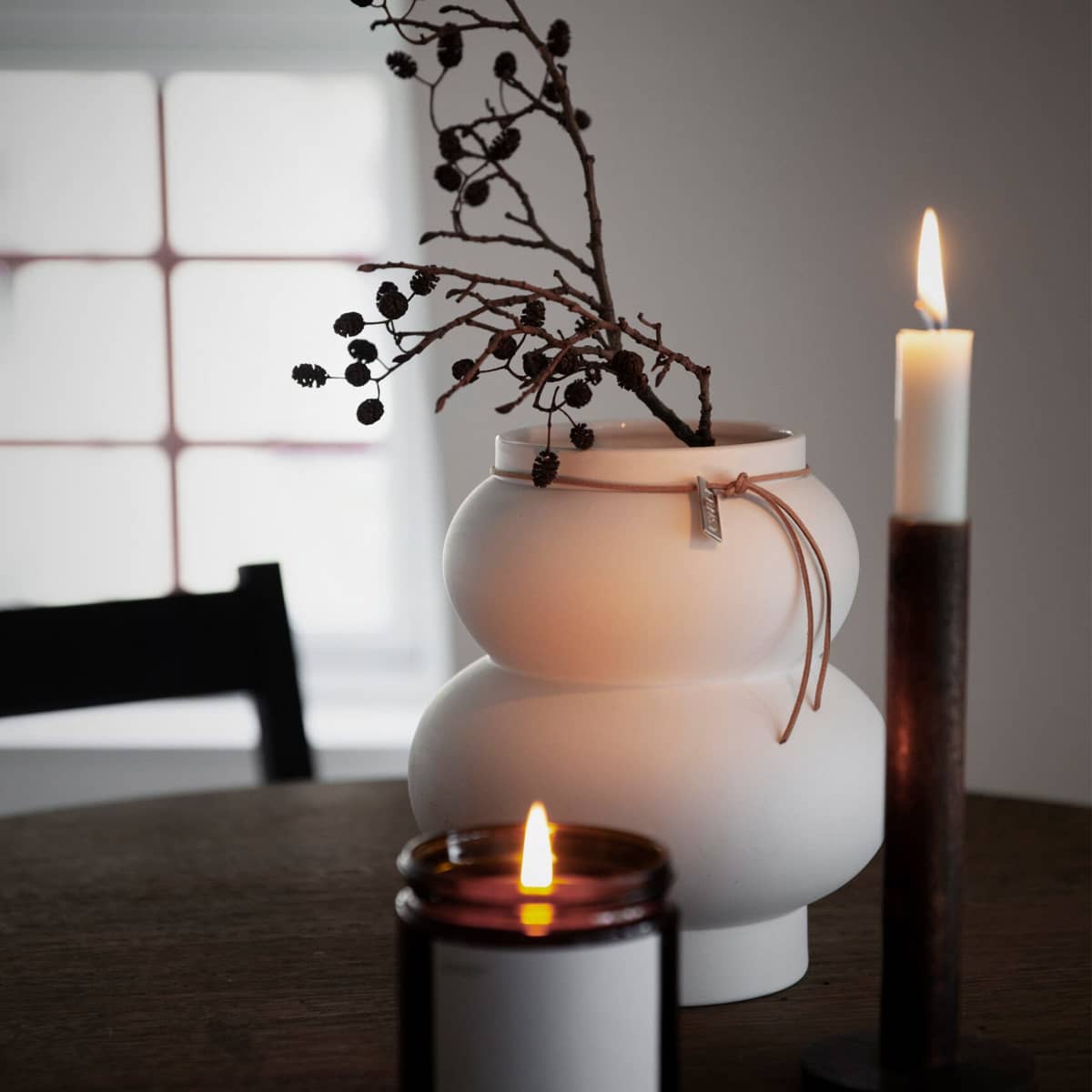 Vase Kurvig Beige 21,5 cm.