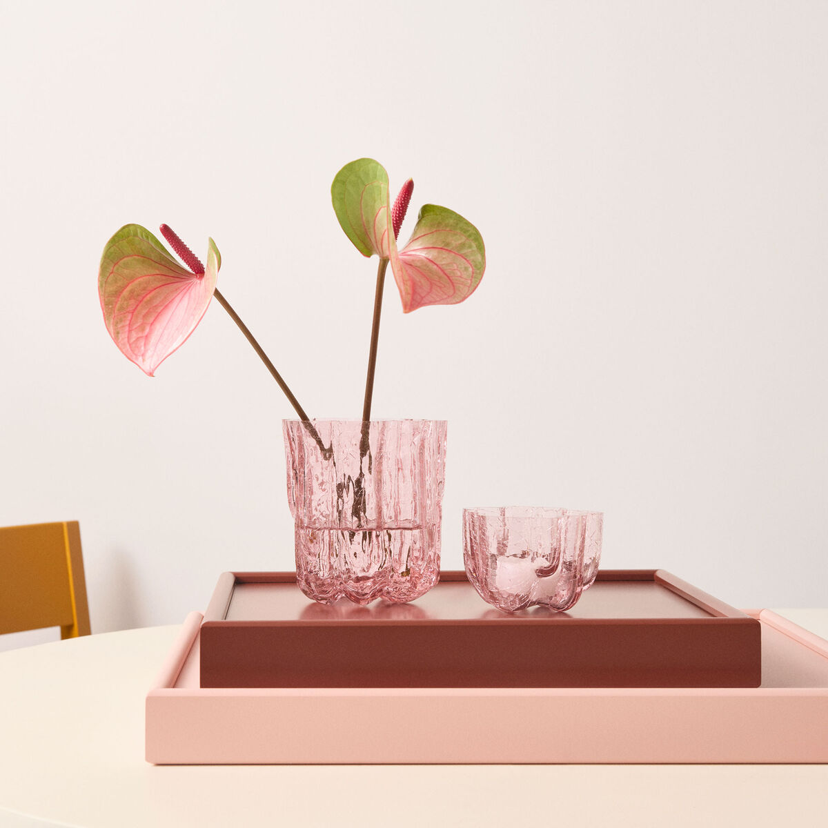 Crackle vase 12,1 cm, rosa