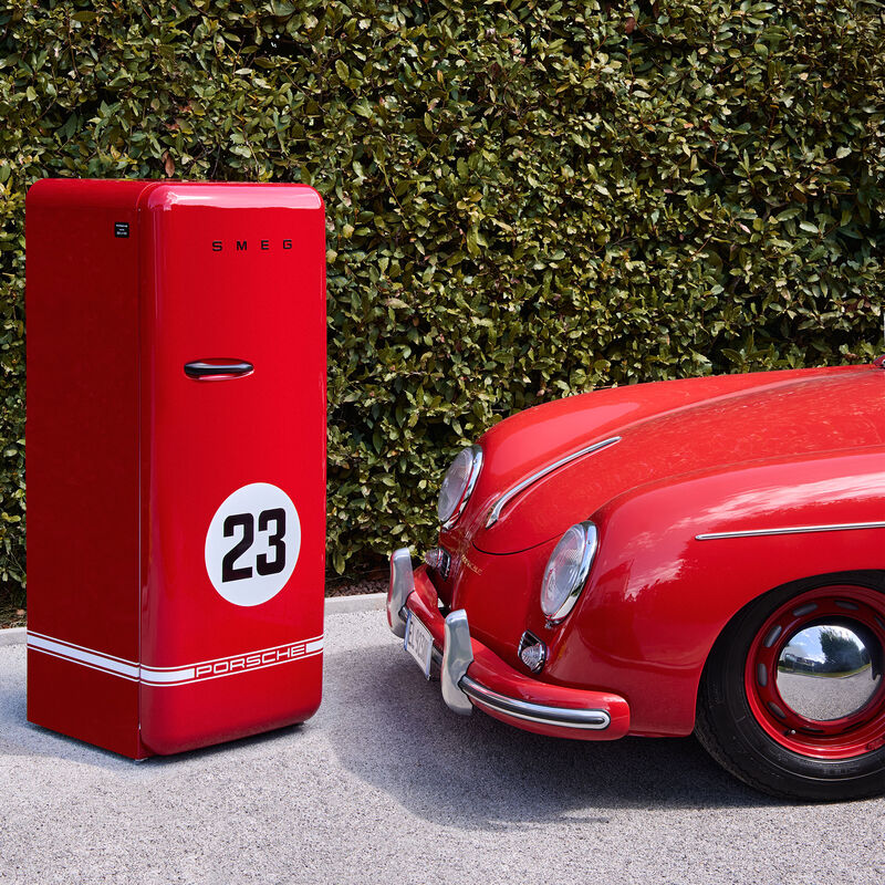 Porsche Limited Edition køleskab med fryser FAB28RDP9176, Salzburg Red