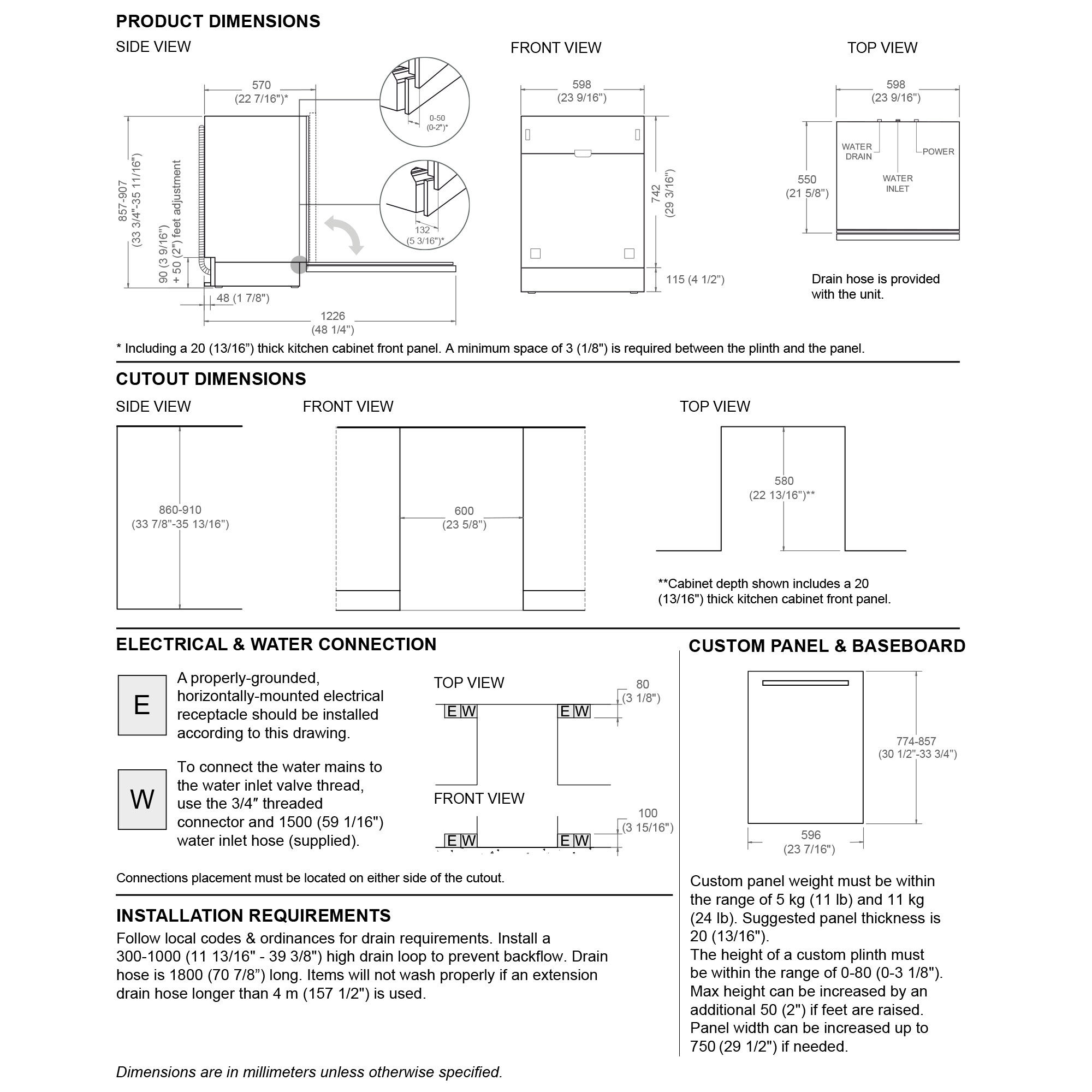 Modern Series integrert oppvaskmaskin med Sliding Door, 60 cm XXL