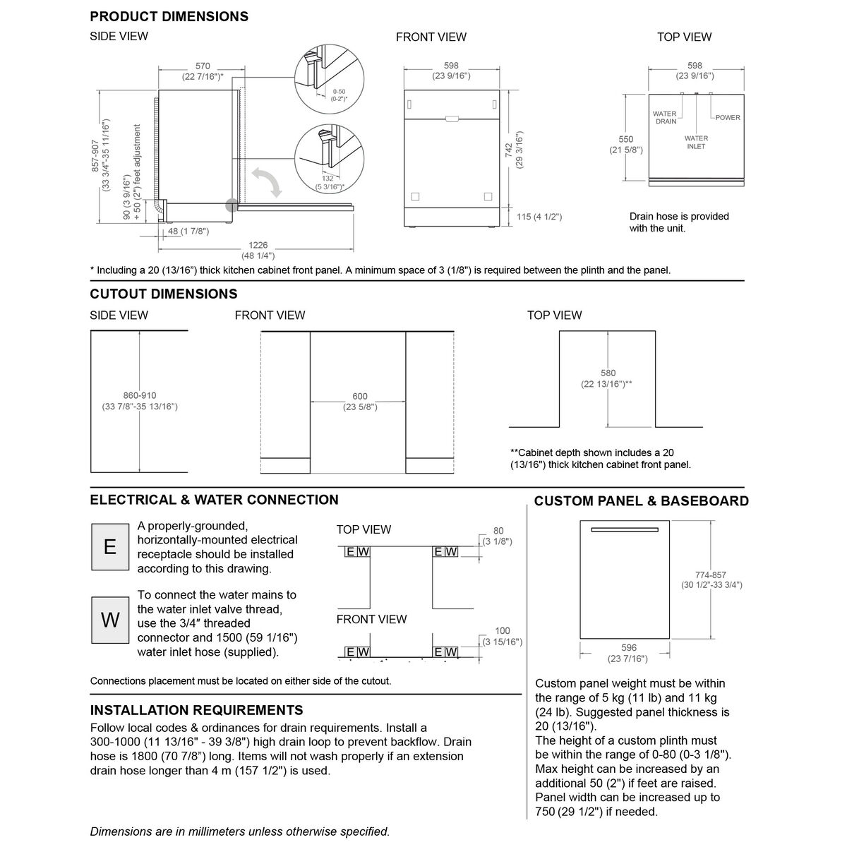 Modern Series integrert oppvaskmaskin med Sliding Door, 60 cm XXL