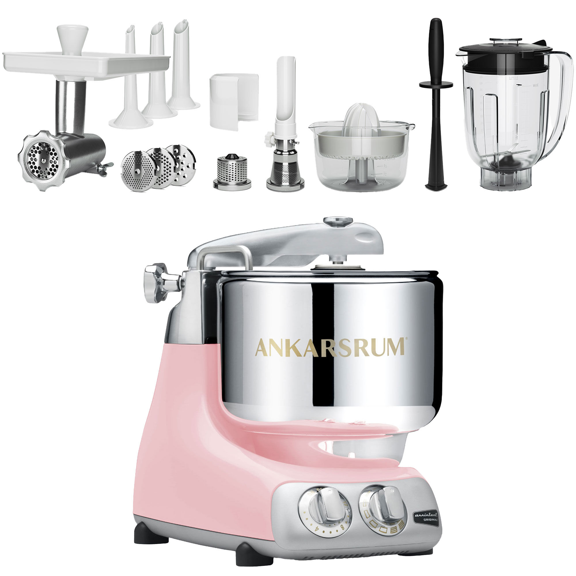 Ankarsrum Assistent Original AKM6230 Cloudy Pink + Deluxepakke