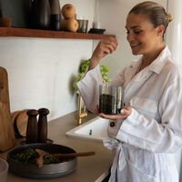 serveringsskål metallisk brun