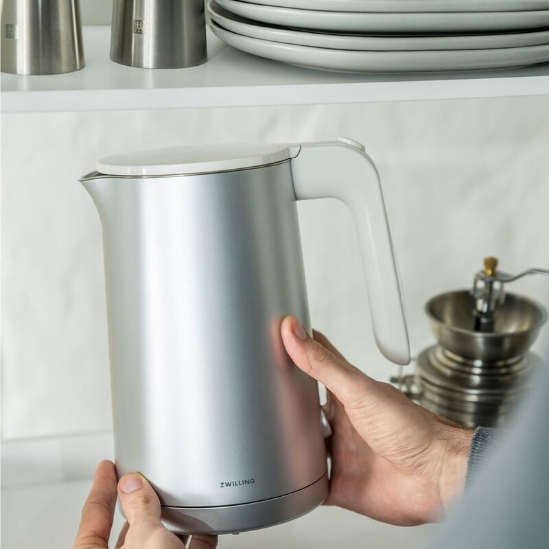 Enfinigy elkedel 1 liter, sølv/hvid