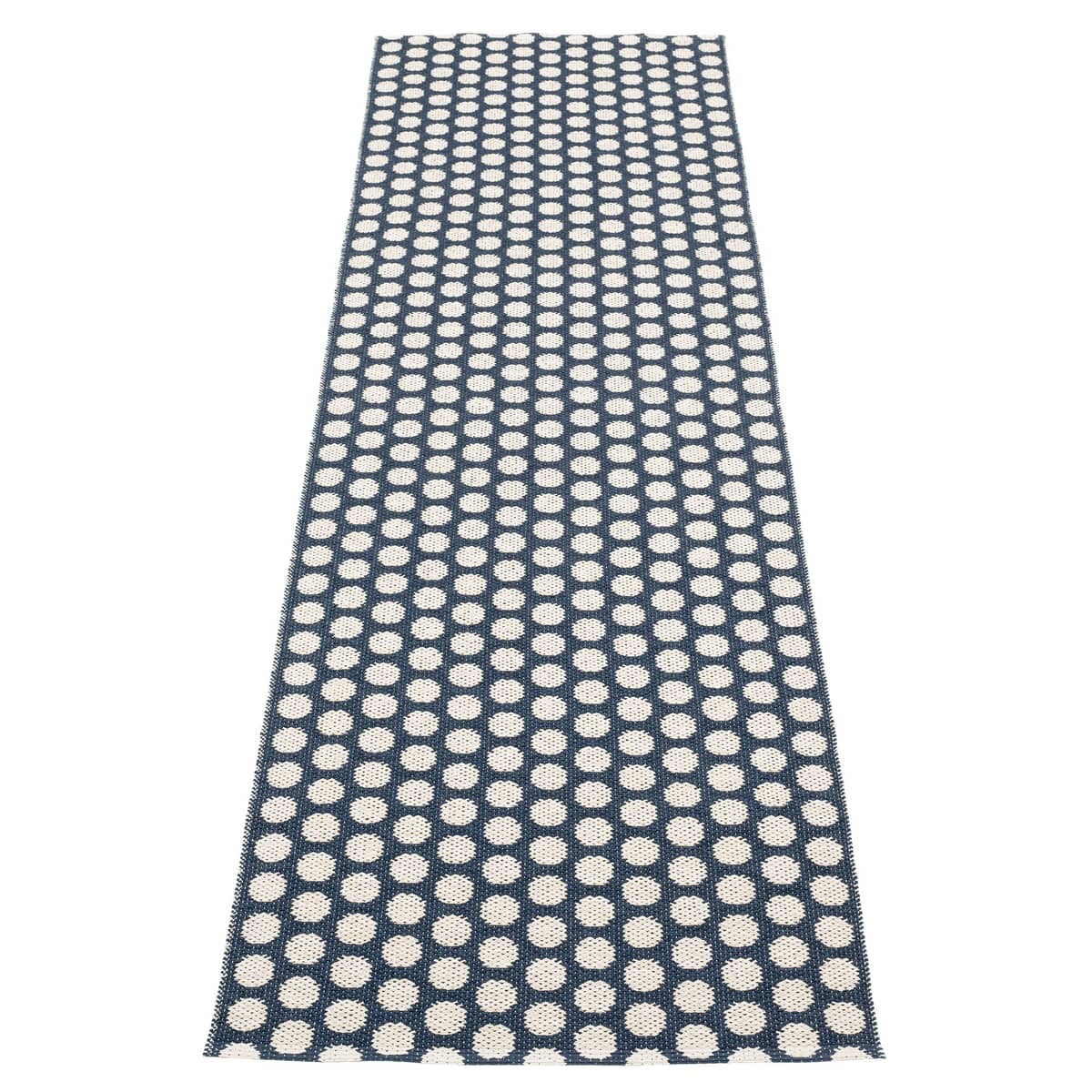 Noa gulvtæppe 70 cm x 250 cm, dark blue/vanilla