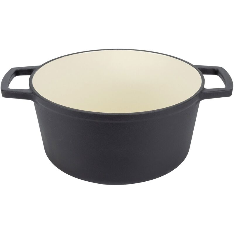 Støbejernsgryde 4 liter, mat sort