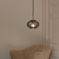 Urc loftlampe 19 cm, røgfarvet