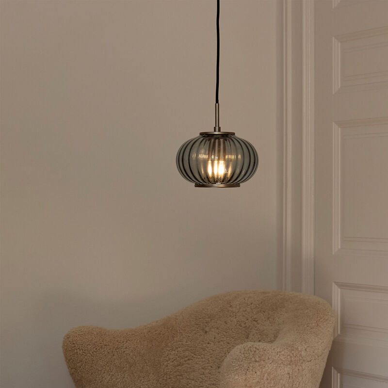 Urc loftlampe 19 cm, røgfarvet