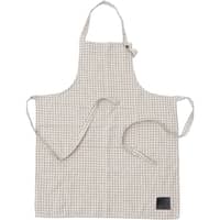 Rutete forkle, beige/svart