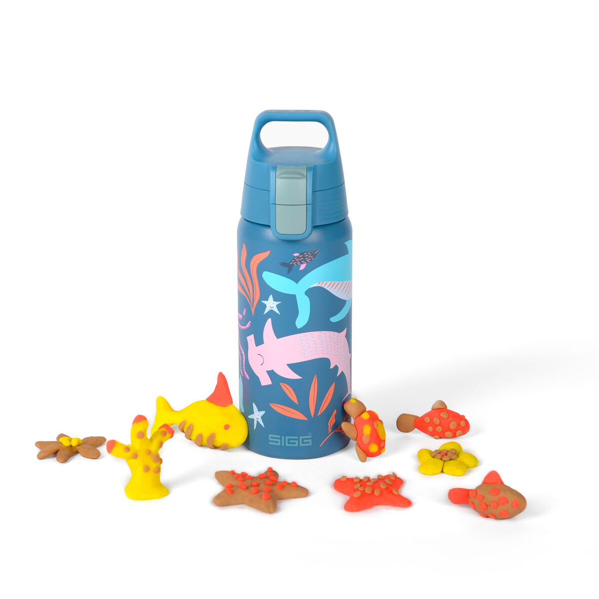SIGG Shield Therm ONE barn termosflaske 0,5 liter, blå verden