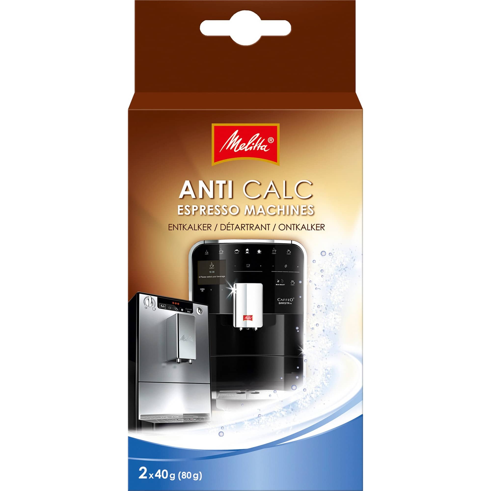Produktfoto för Melitta Avkalkningsmedel 2x40 g